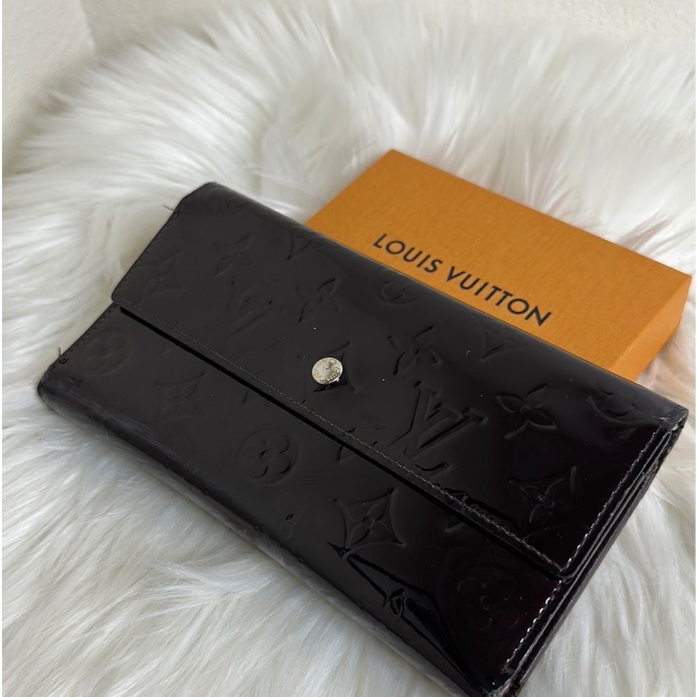 💯Authentic Louis Vuitton Vernis Trifold Long Wallet🍀 - Picture 3 of 16